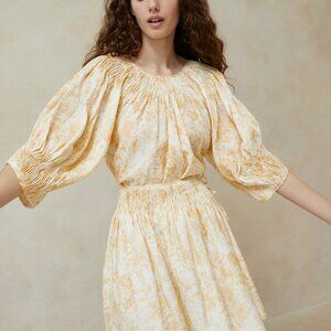 Loeffler Randall Sidney Vine silk blouse and skirt set new with tags medium